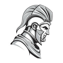 spartan warrior mascot logo