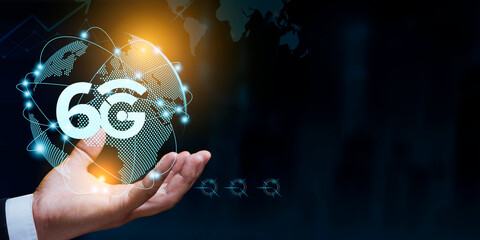 6G Technology High-speed internet connection concept.