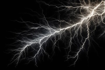 A powerful lightning bolt illuminating the darkness