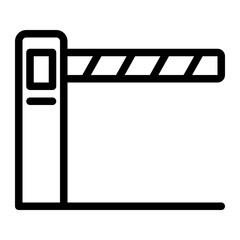 parking barrier line icon