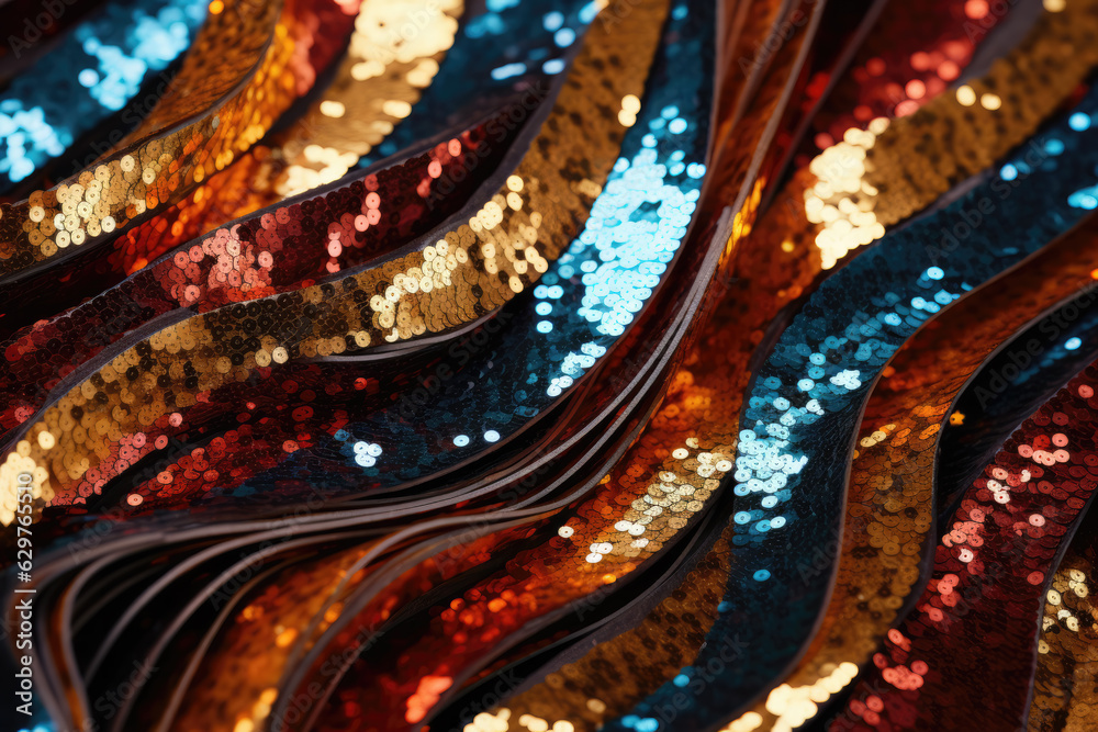 Wall mural shiny shimmery sequins abstract background