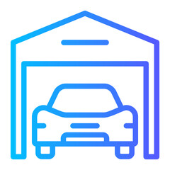 garage gradient icon