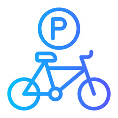bike parking gradient icon
