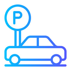 parking area gradient icon