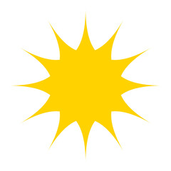 sun icon design element Sparkling sun ornament yellow design template