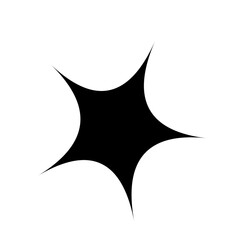 sparkle icon yellow light element, Sparkling stars ornament black design transparent background	