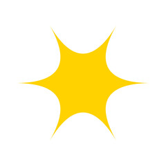 sparkling icon design element, Sparkling stars ornament yellow design template