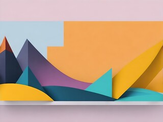 Abstract 3d shapes minimalistic presentation background