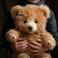 a child holding a teddy bear