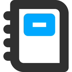 simple and cute notebook icon, for user interface, education, and school.