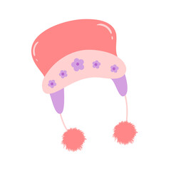 Newborn baby girl element illustration. Birthday girls items. Isolate on a white background baby girl care items. Vector illustration.