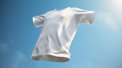 floating blank white t shirt mockup 