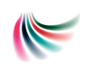 A vibrant and playful design featuring rainbow-color lines arranged in a dynamic composition, perfect for adding a pop of color to any project