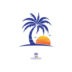 Fototapeta premium Logo Vector beach