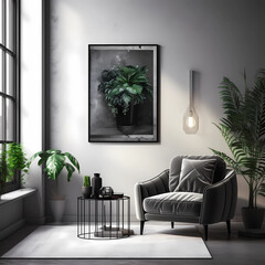 A living room photo with a modern and minimalist design