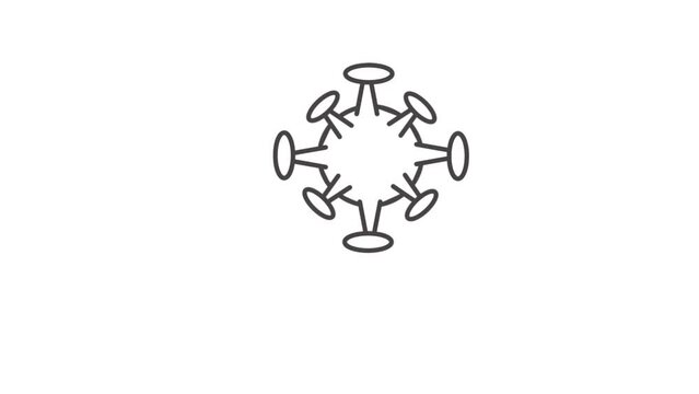 Viruses spread. Illustration animation for the use of medical and health presentations.