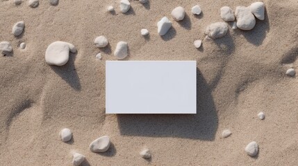 Blank white business card mockup Generative AI