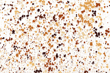 Coffee Color Grain Texture Isolated on White Background. Chocolate Shades Confetti. Brown Particles. Digitally Generated Image. Vector Illustration, EPS 10.