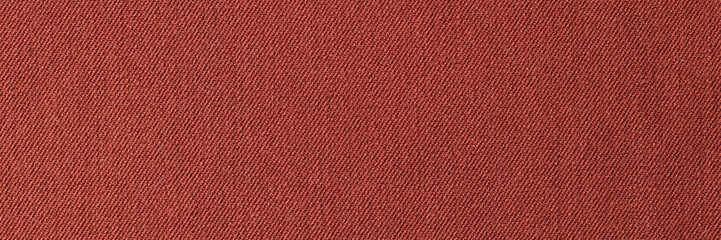 Fototapeta premium Red fabric texture or background, cotton textile.