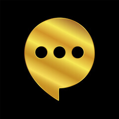 gold colored chat icon 