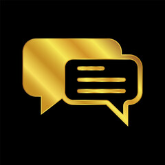 gold colored chat icon 