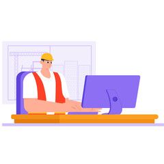 Construction Architecture Illustration