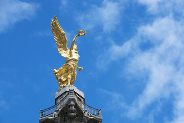 The Monument to Independence, also popularly known as El &Aacute;ngel de la Independencia, in Mexico City