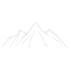Mountain Logo Icon Adventure White Vector Logo Template Design