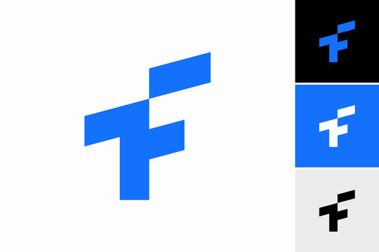 initial letter tf or ft logo vector sign
