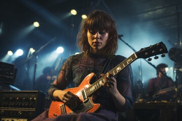 Obraz premium Music Magazine Cover Shoot, Generative AI 