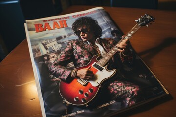 Fototapeta premium Music Magazine Cover Shoot, Generative AI