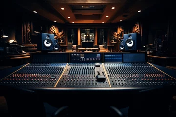 Gordijnen Recording Studio Control Room, Generative AI © Shooting Star Std