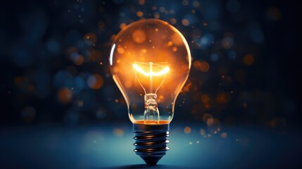 light bulb glowing brightly against a dark background, representing the spark of a new idea or innovation generative ai