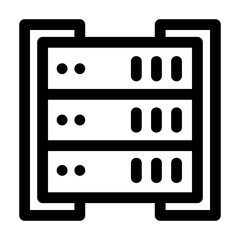 Server Line Icon Vector