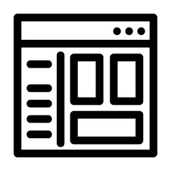 Webpage Line Icon Vector