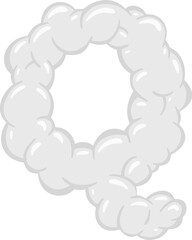 Cloud Alphabet Letter Q