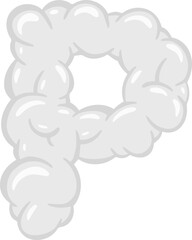 Cloud Alphabet Letter P