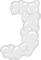 Cloud Alphabet Letter J