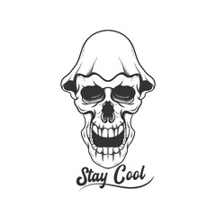 Cool scary and scary skull illustration design for your t-shirt or merchandise brand needs
