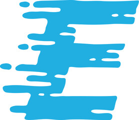 Obraz premium Speed Font Letter E