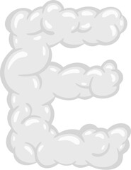 Cloud Alphabet Letter E