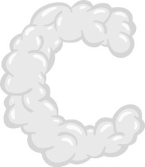 Cloud Alphabet Letter C