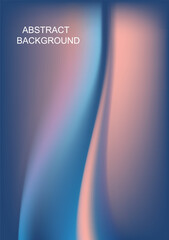 The abstract background blue and orange fabric pattern with wavy creases.