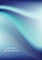 The abstract background blue ray fabric pattern with wavy creases.