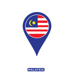 Malaysia map flag icon vector logo design template flat style