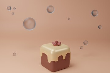 chocolate cake with icing