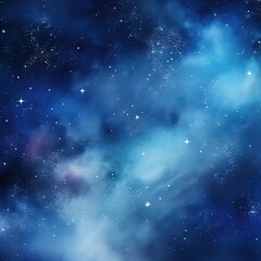 Galaxy and Space Background watercolor painting with AI Generated