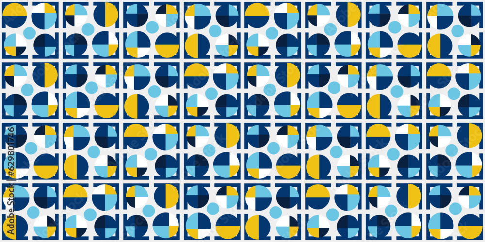 Poster four circles in the form. pattern of abstract circles, blue. for printing on pillows, notebooks, cup