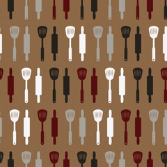 Seamless Kitchen items pattern
