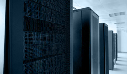 Black servers and hardwares in the internet data center